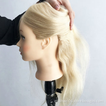 Factory Price 100% Human Hair Mannequin Heads Hairdresser Training Heads For Baber Schools